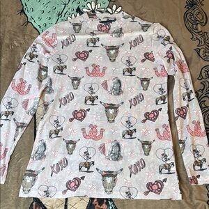 Women's Long Sleeve mesh Graphic - XOXO Print